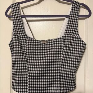 Dolan Gingham corset tank top